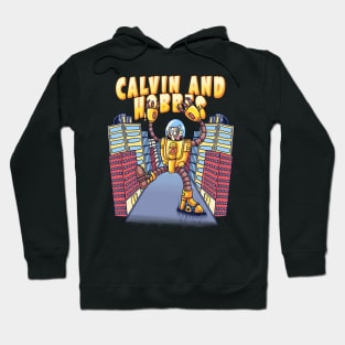 calvin and hobbes on a robot Hoodie